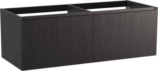Balmani Fila meuble sous-vasque suspendu 135 x 55 cm placage chêne noir 4 tiroirs