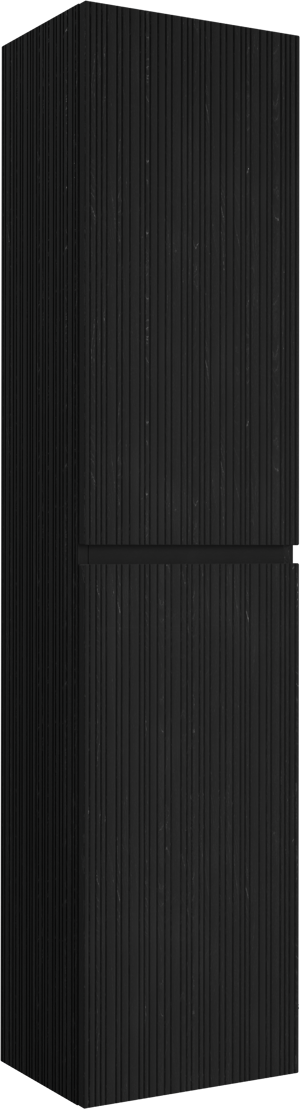 Storke Ribs zwevende badkamerkast zwarte eik 40 x 30 x 170 cm