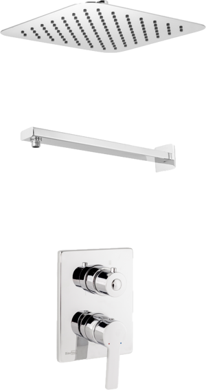 Blaufoss Smartbox colonne de douche de pluie encastré mitigeur chrome brillant