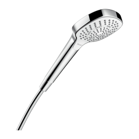 Hansgrohe Croma Select E Ecosmart handdouche 3 straalsoorten glanzend chroom en wit
