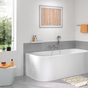 Luca Varess Mezzo 2-Personen-Eckbadewanne: rechts, 170 x 75 cm, Acryl, Weiß matt