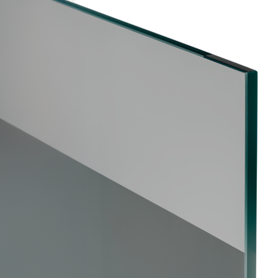 Balmani Modular Duschwand Glas: Rauchglas mit mattiertem Streifen, 156 x 200 cm