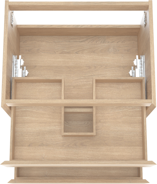 Balmani Mitra zwevende wastafelonderkast 75 x 55 cm fineer naturel eiken 2 lades