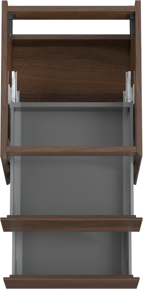Storke Edge meuble sous-vasque suspendu 45 x 52 cm noyer 2 tiroirs