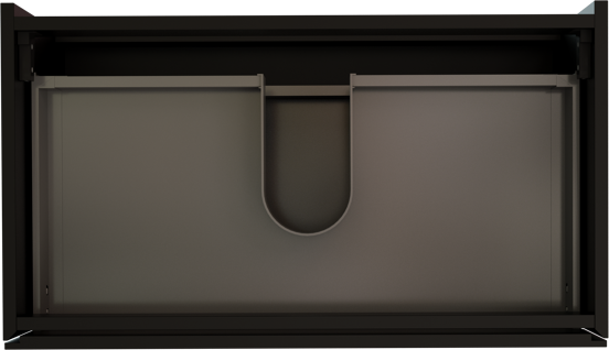 Storke Edge meuble sous-vasque suspendu 80 x 46 cm noir mat 2 tiroirs