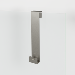 Blaufoss Gulio douchehouder met dubbele haak Brushed CoolMetal