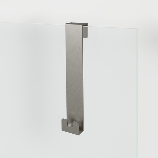 Blaufoss Gulio douchehouder met dubbele haak Brushed CoolMetal