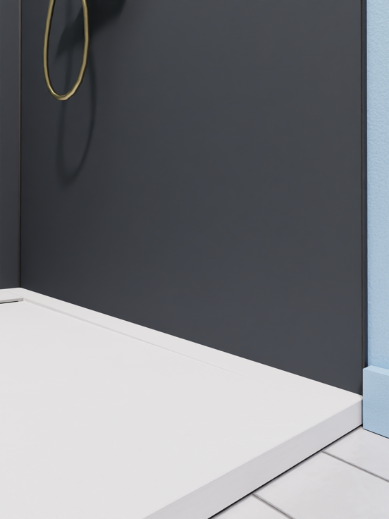 Luca Varess Artdeco revêtement mural de douche 120 x 244 cm alu-composite gris graphite mat