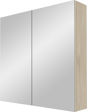 Linie Montro spiegelkast 80 x 75 cm wit eiken