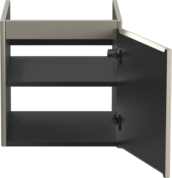 Storke Ribs zwevende wastafelonderkast 45 x 52 cm zijdegrijs
