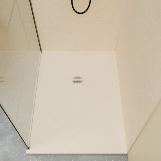 Luca Varess Suite Duschwanne 120 x 90 cm Marmorkomposit Dizzy Cream 