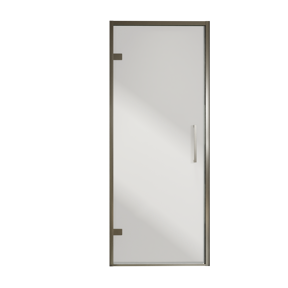 Balmani Senses Design douche draaideur links 90 cm x 210 cm Reflex spiegelglas, Brushed GunMetal profielen