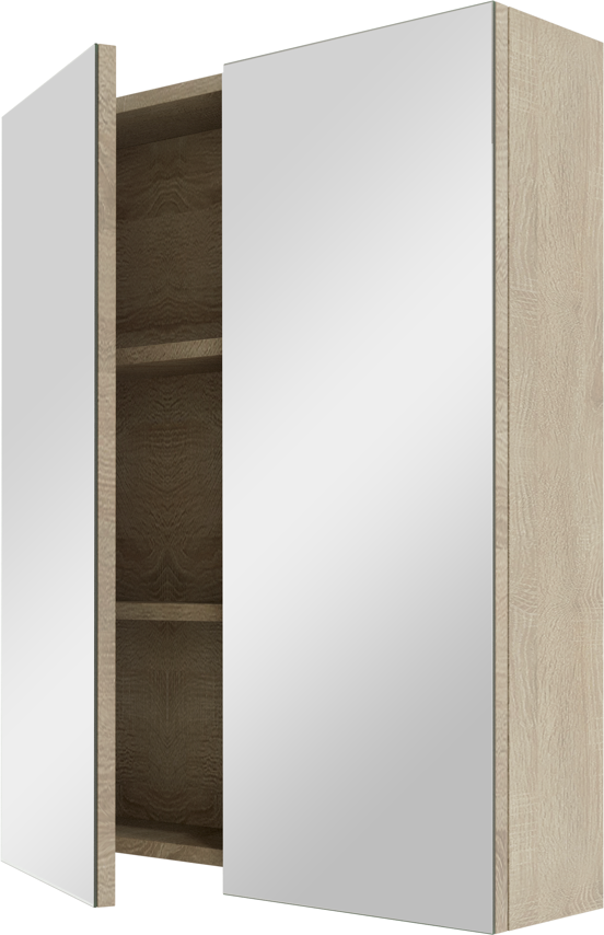 Linie Montro armoire de toilette 60 x 75 cm chêne blanc