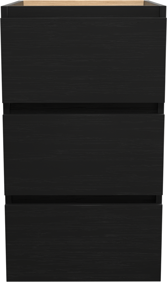 Balmani Lucida meuble sous-vasque a poser 45 x 55 cm chêne noir 3 tiroirs