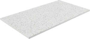 Balmani Impress douchebak 160 x 90 cm composietmarmer mat wit/zwart terrazzo rock structuur