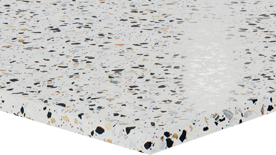 Balmani Stretto tablette simple ou double Bianco Nero terrazzo 150 x 55 cm