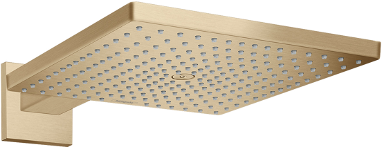 Hansgrohe Raindance E 300 vierkante regendouchekop met muursteun 30 x 30 cm Brushed Bronze
