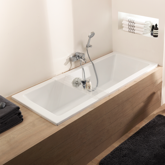 Luca Varess Sandrina tweepersoons inbouwbad 170 x 75 cm acryl mat wit