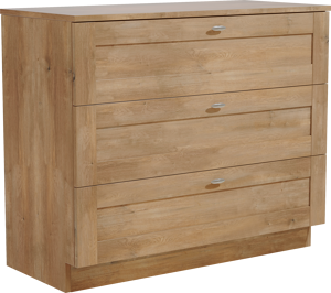 Linie Classo staand badkamermeubel 100 x 46 cm natuur eik met Lado enkel of dubbel tablet in melamine natuur eik