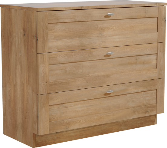 Linie Classo meuble salle de bains à poser 100 x 46 cm chêne naturel avec Lado tablette simple ou double en mélaminé chêne naturel
