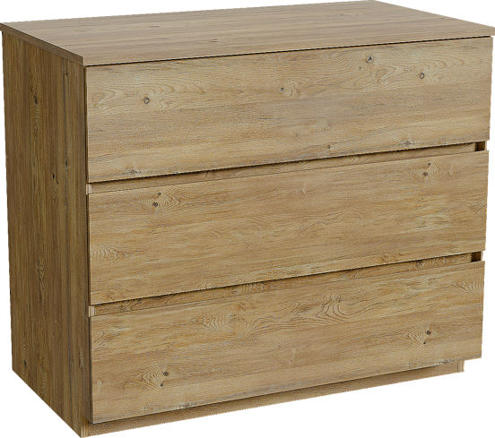 Storke Edge staand badkamermeubel 95 x 52 cm ruwe eik met Panton enkel tablet in melamine ruwe eik