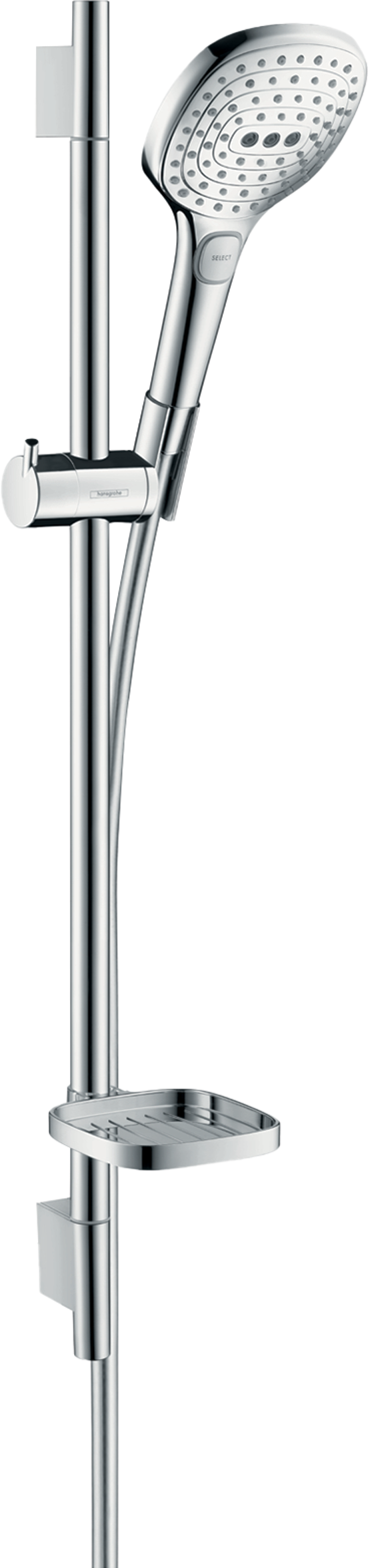 Hansgrohe Raindance Select E120 douchestang met douchekop 12cm 3 straalsoorten glanzend chroom