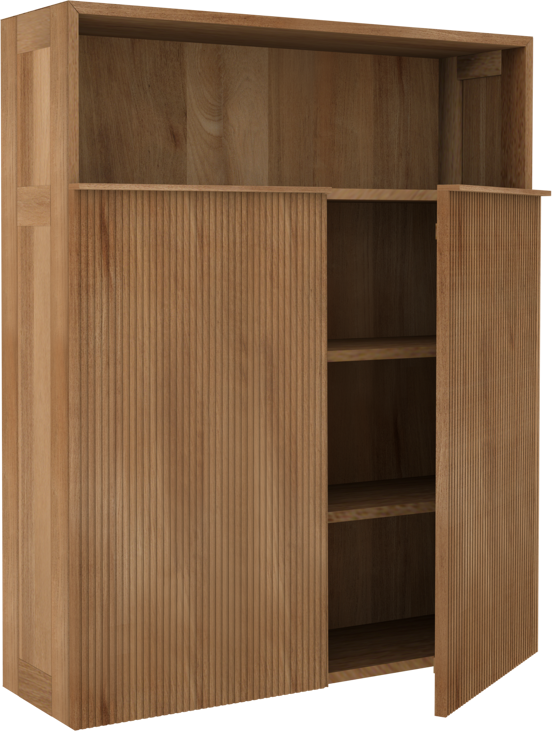 Balmani Forma zwevende badkamerkast teak 100 x 30 x 120 cm