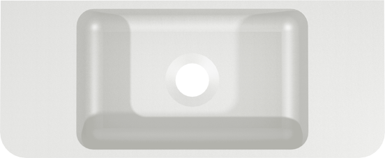 Storke Curvado handenwasser 45 x 18 cm matte Solid Surface