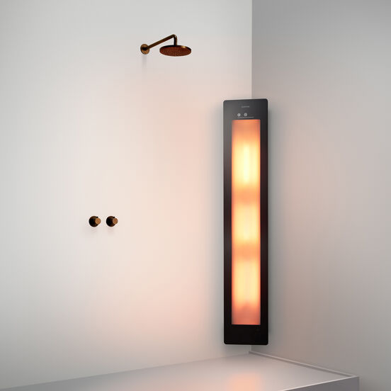 Sunshower Plus L Infrarood en UV Opbouw in hoek black