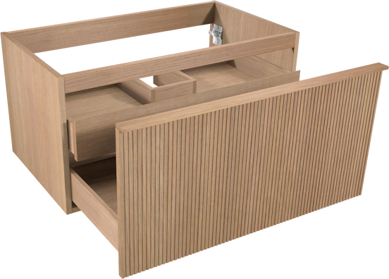 Balmani Forma meuble sous-vasque suspendu 90 x 55 cm chêne naturel 2 tiroirs