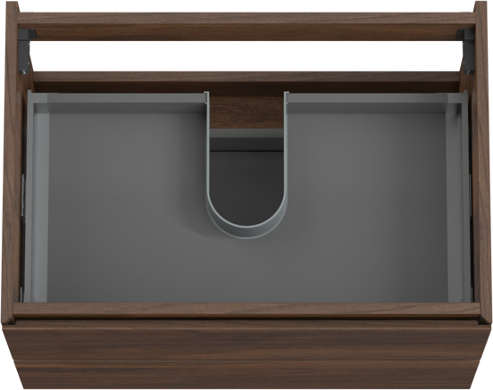 Storke Edge meuble sous-vasque suspendu 75 x 52 cm noyer 2 tiroirs