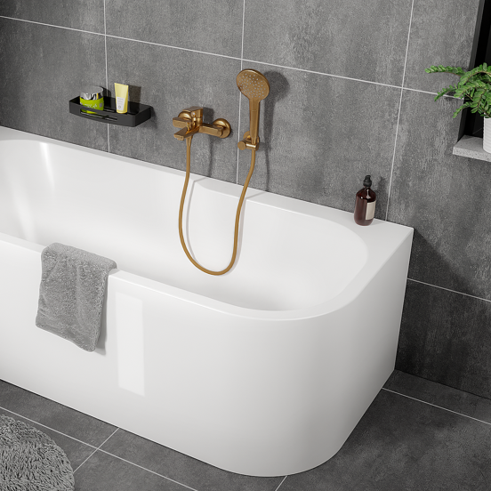 Linie Mila badkraan Brushed Rosegold
