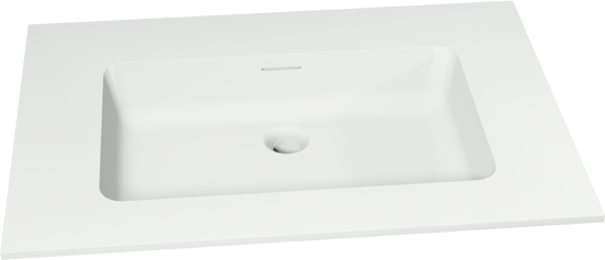 Storke Mata enkele wastafel matte solid surface 75 x 52 cm