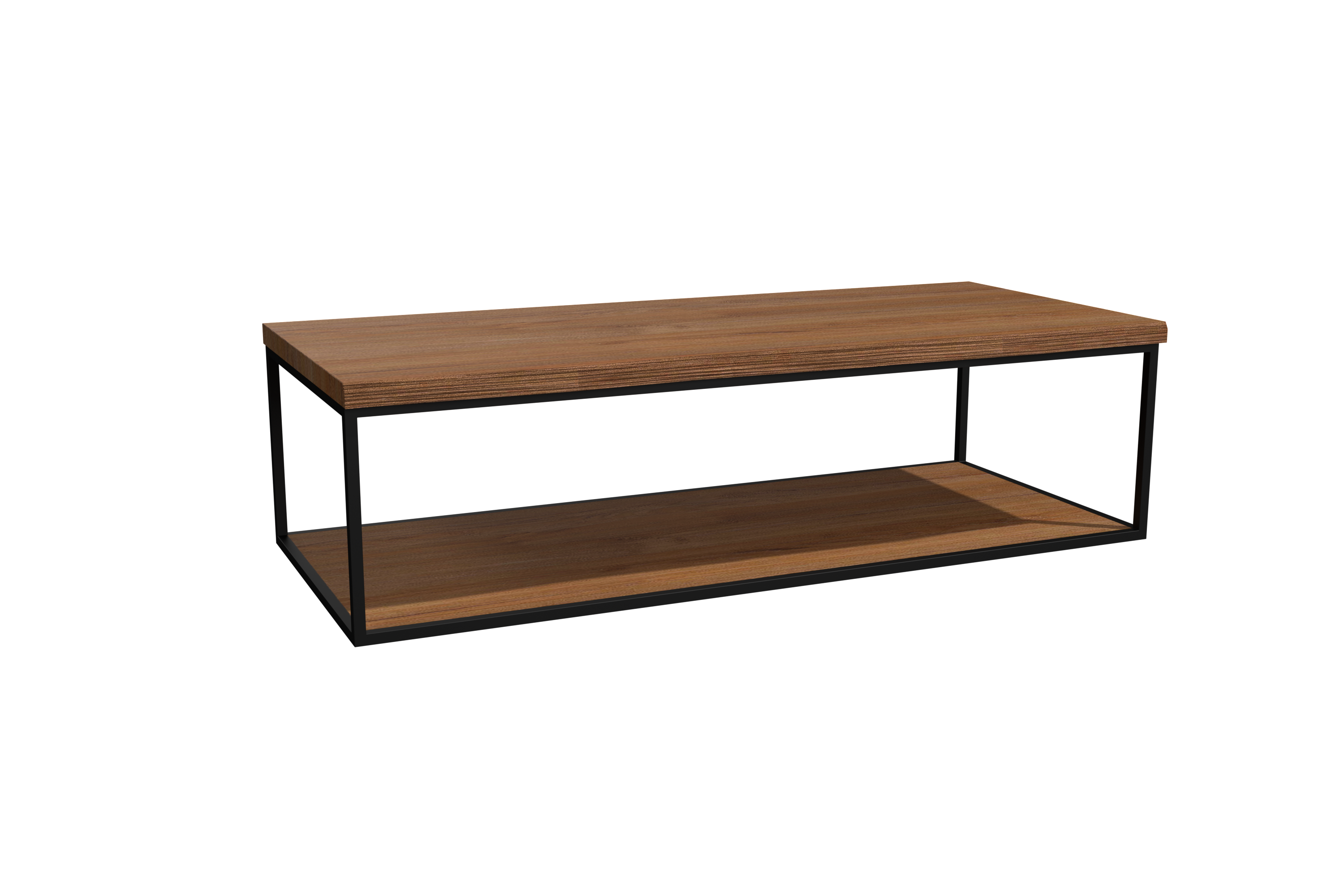 Balmani Life Edge enkel of dubbel wastafelblad massieve teak met zwarte frame 120 x 50 cm