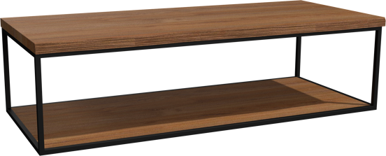 Balmani Life Edge tablette simple ou double teck massif avec cadre noir 120 x 50 cm