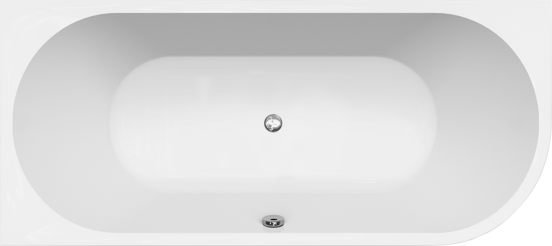 Linie Paulo baignoire d'angle gauche duo 180 x 80 cm acrylique blanc mat
