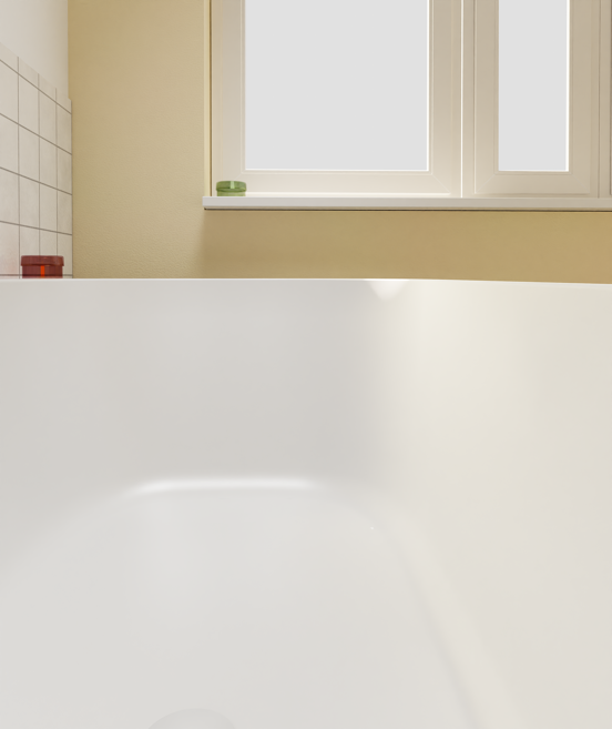 Luca Varess Laguna baignoire semi-îlot duo avec LED 170 x 85 cm acrylique blanc mat