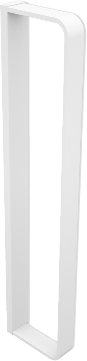 Blaufoss Patio porte-serviette vertical blanc mat 40 cm