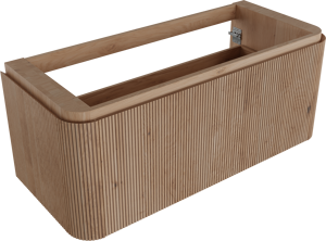 Balmani Moon meuble sous-vasque suspendu 130 x 55 cm Chêne naturelle 2 tiroirs Nervure sym. vert.