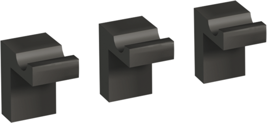 Blaufoss Patio set haakjes 3 stuks mat zwart