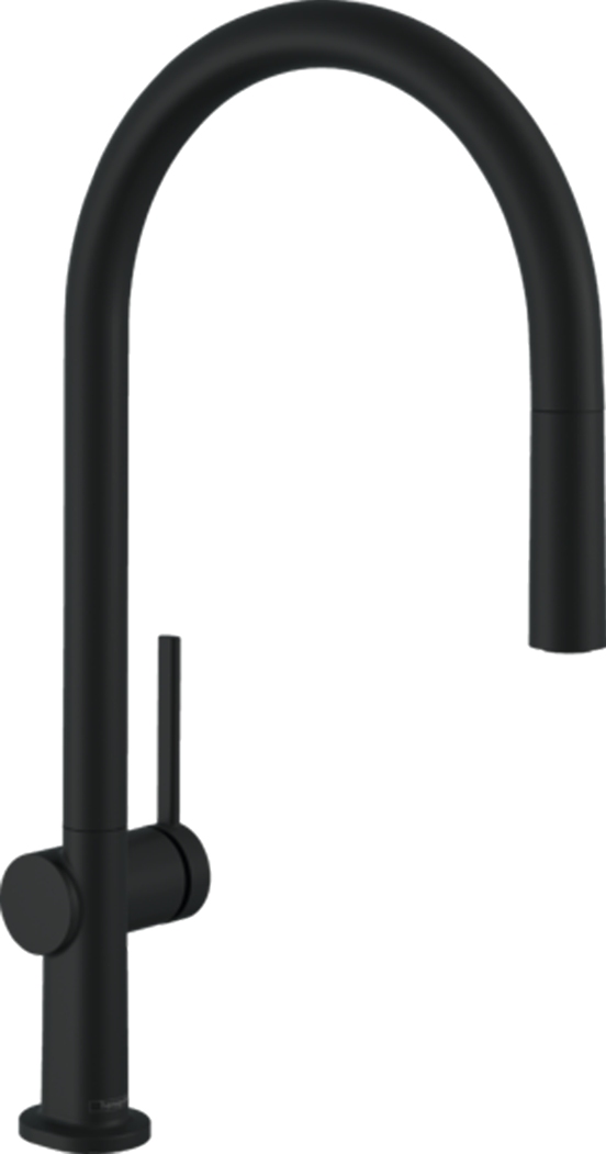 Hansgrohe Talis M54 210 keukenkraan met uittrekbare handdouche mat zwart
