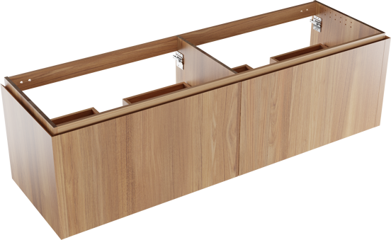 Balmani Eclips meuble sous-lavabo suspendu 180 x 55 cm Teck 4 tiroirs
