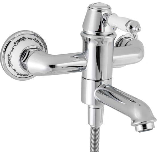 Blaufoss Ceralinas robinet de bain chrome brillant
