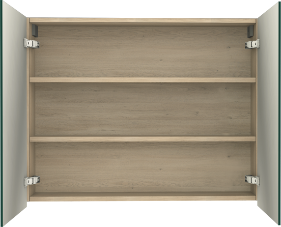 Balmani Lucida Spiegelschrank Bad: 90 x 72 cm, Eiche verwittert