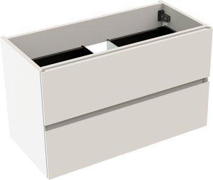 Storke Edge zwevende wastafelonderkast 80 x 40 cm mat wit 2 lades