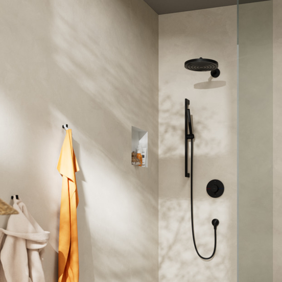 Hansgrohe Pulsify Hoofddouche rond mat zwart