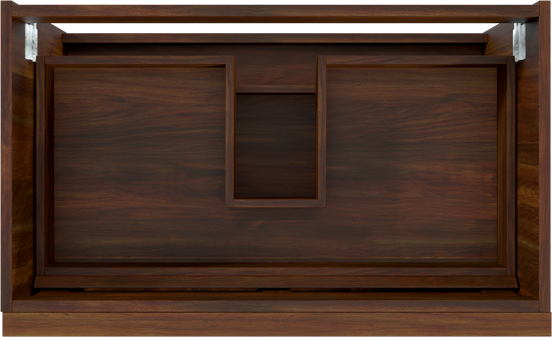 Balmani Forma hängender Waschbeckenunterschrank: 90 x 55 cm, amerikanischer Nussbaum, 2 Schubladen