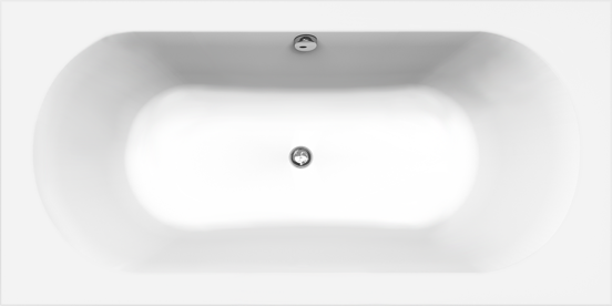 Luca Varess Rosala baignoire encastrable double 180 x 90 cm acrylique blanc mat