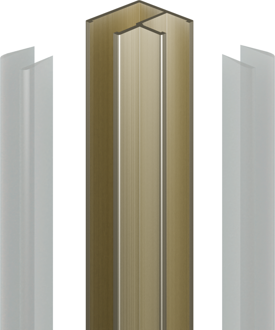 Balmani Modular profilé d'angle 200 cm Brushed Champagne Gold