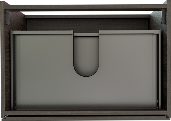 Storke Edge staande wastafelonderkast 75 x 52 cm donkere eik 3 lades